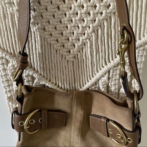 Genuine Coach Tan Suede Purse